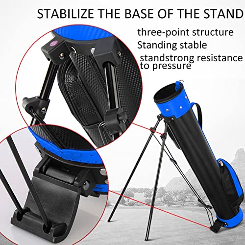 Golf Stand Bag for Men & Women,Easy to Carry & Durable Pitch Golf Bags Sunday Golf Bag Ideal for Golf Course & Travel,Lightweight and Waterproof Black (Black + Blue)