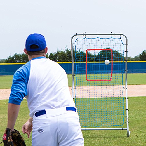 Champion Sports Baseball Training, Pitching, Fielding Net with Strike Zone for Kids, Adults- Premium, Durable Rebounder Pitcher Nets - Softball Training Equipment for Little League, Varsity Practice