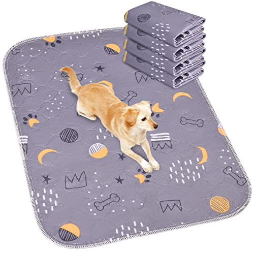 UPSKY Washable Pee Pads for Dogs 4 Pack 18” x 24” Reusable Puppy Pads Waterproof Pet Training Pads, Non-Slip Dog Mats Fast Absorbent Whelping Pads for Playpen, Potty, Crate, Bed