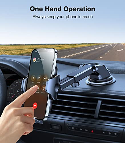 VICSEED Phone Holders for Your Car [Strongest Suction] [Rally Racing-Grade Stability] 2024 Upgrade Universal Car Phone Holder Mount Dashboard Windshield Vent Phone Mount for Car for iPhone All Phones