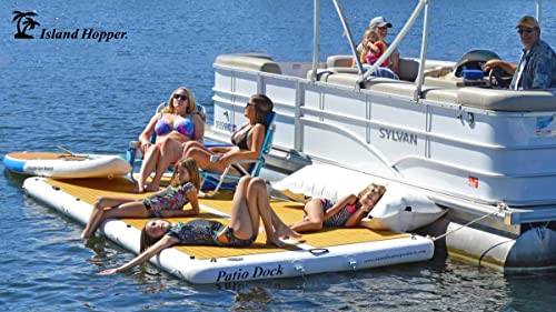 Island Hopper Patio Dock 15 Foot Inflatable Swimming Water Platform Dock (A 15' Patio Dock)