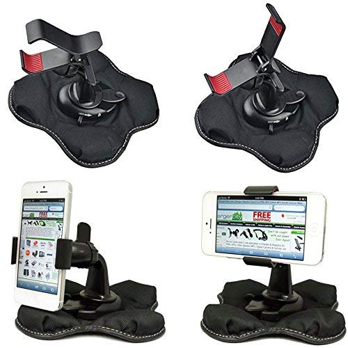 ChargerCity "Claw-X Nonslip Smartphone Beanbag Friction Dashboard Mount for Galaxy S24 S25 i Phone 15 16 Pro MAX Ultra OnePlue Google Pixel 9 (All Smartphones up to 4 inch Wide)