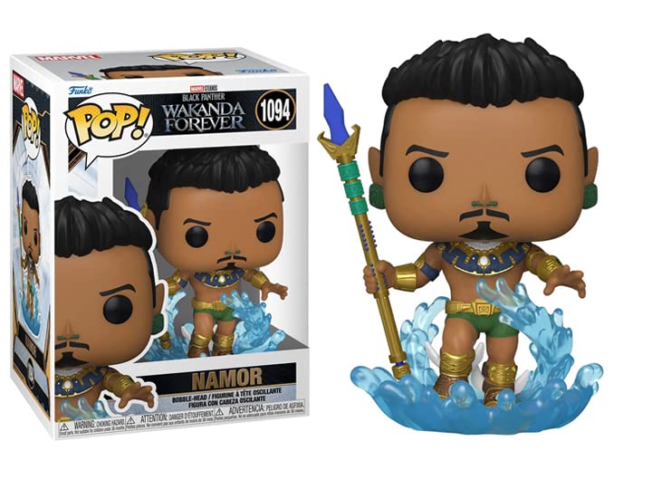 POP Marvel: Black Panther: Wakanda Forever - Namor The Sub-Mariner Funko Vinyl Figure (Bundled with Compatible Box Protector Case), Multicolored, 3.75 inches