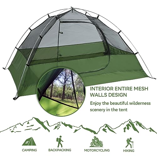 Clostnature Crux Lightweight Tent for Backpacking - 2 Person Ultralight Backpacking Tent, Waterproof Easy Setup Camping Tent, Hiking Tent for Outdoor, Hiking and Mountaineering