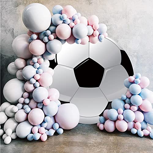 Leyiyi 6.5x6.5ft Abstract White Volleyball Round Backdrop Cover Polyester Outdoor Sports Themed Photography Background Volleyball Party Photo Backdrop Boys Girls Birthday Party Deecorations Banner