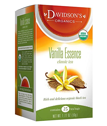 Davidson's Organics, White Peach, 25-count Tea Bags, Pack of 6