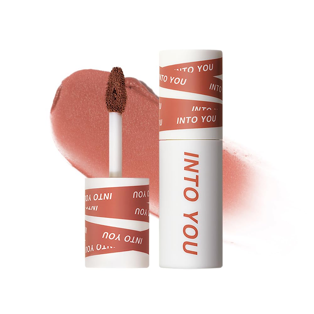 INTO YOU Matte Lipstick Lip Mud, Waterproof Long Lasting Smudge Proof Velvet Lip Stains, Multi-Purpose for Lip and Cheek, Non-Stick Cup Not Fade Lip Gloss Makeup Cosmetics Official Directly (EM05)