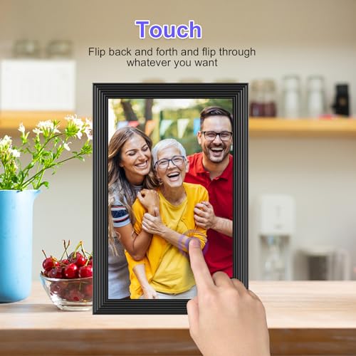 𝟯𝟮𝗚𝗕 Smart Digital Photo Frame, 10.1-Inch WiFi Digital Picture Frame with 1280x800 IPS FHD Touchscreen, Auto-Rotate Wall Mountable TF Card, Easy Share Photos/Videos via Uhale App from Anywhere