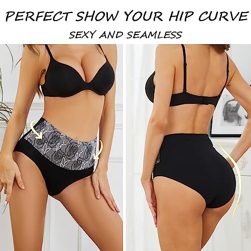 MEIDAYAI 8 Pack Women's Underwear Cotton Underwear Pack High Waist Tummy Control C Section Recovery Full Coverage Briefs in Plus Size