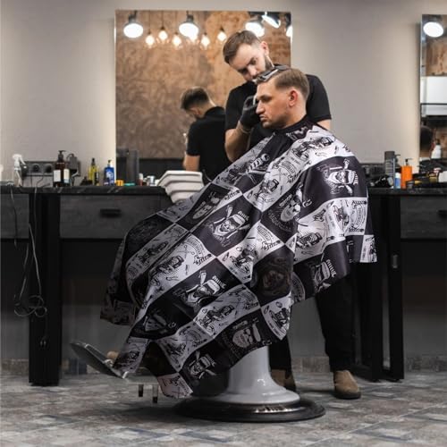 Waterproof Hair Cutting Cape Barber Cape Haircut Cape with Adjustable Snap Closure Hair Cape for Haircuts Salon Cape for Hairstylist Barber Accessories Barber Tools (64" x 56")