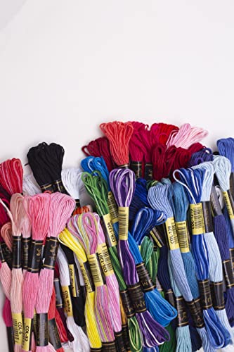 UMC STAG 12 Pieces | Premium Embroidery Thread | 100% Egyptian Cotton Premium Skeins | Cross Stitch Embroidery Floss | Oeko TEX Certified Stranded Cotton (Blue Tones)