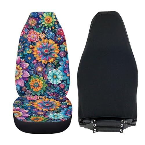 ELEQIN Boho Hummingbird Car Seat Cover Front Seat Protector Automotive Vehicle Seat Cover for Car Interior, Universal Fit Car SUV Van Truck