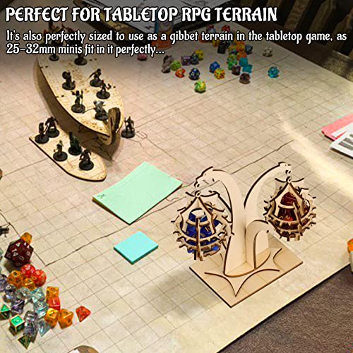 DND Dragon Dice Jail Prison Wood Hanging Cage for Your Bad Dice (Dice Jail B)