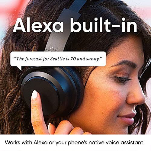 Wyze Noise Cancelling Headphones and Hard Case for Travel, Wireless Over The Ear Bluetooth Headphones with Active Noise Cancellation, Transparency Mode, Clear Voice Pick-up, Alexa Built-in