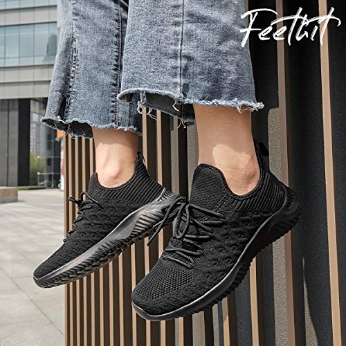 Feethit Womens Slip On Walking Shoes Non Slip Running Shoes Breathable Workout Shoes Lightweight Gym Sneakers Sandy Size 11