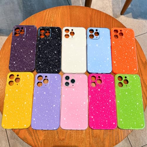 Hython Case for iPhone 12 Pro Case Glitter Cute Sparkly Shiny Bling Sparkle Phone Cases 6.1", Thin Slim Fit Soft TPU Bumper Shockproof Rubber Protective Cover for Women Girls Girly, Red