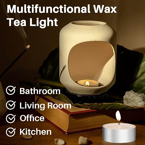 MAQIHAN Paraffin Tealight Candles Bulk 25PCS - Paraffin Tea Candles Tea Lights Candles Tea Tree Lights Mini Votive Paraffin Candles with Cotton Wick for Home,Pool,Shabbat,Wedding,Emergencies,Christmas
