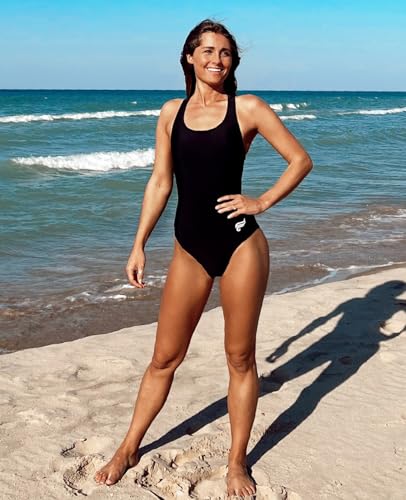 beautyin Women Athletic Sports Swimsuit Training Bathing Suit One Piece Black