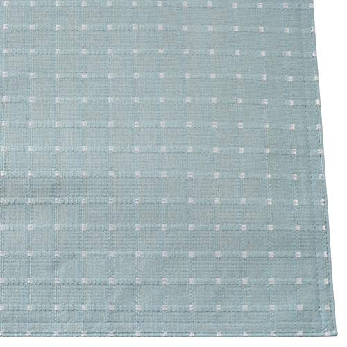 Saro Lifestyle Stitched Line Table Runner, Aqua, 16" x 54"