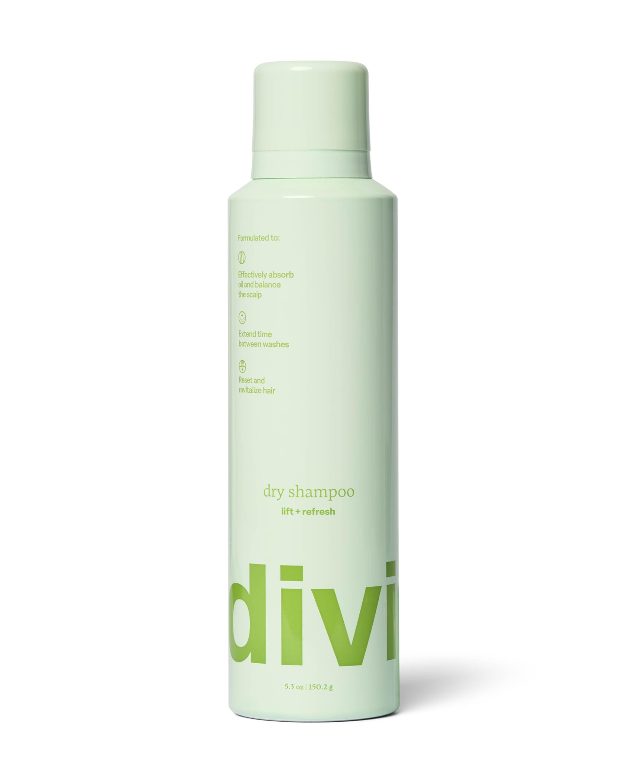 divi Dry Shampoo Spray for Women - Formulated to Absorb Oil, Balance the Scalp and Extend Time Between Washes - Free of Benzene, Butane, Propane and Talc, 5.3oz (1 Pack)