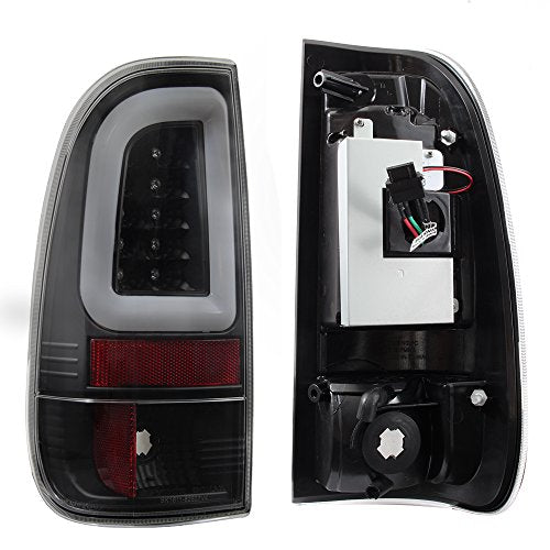 AKKON - For 2008-2016 Ford F250 F350 F450 F550 SuperDuty Black LED Tube Tail Brake Lights Pair Left+Right