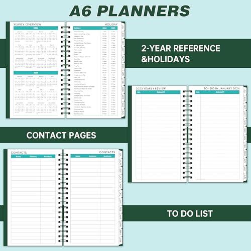 2024-2025 Pocket Planner/Calendar - Weekly & Monthly Pocket Planner, JUL. 2024 - Jun. 2025, 6.8" x 4.3", Strong Twin - Wire Binding, plastic cover