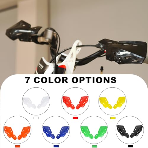 RUTU 7/8" 22mm and 1 1/8" 28mm Universal Motorcycle Hand Guards with CNC Bracket for Dirt Bikes Off-Road ATV Motorcross Enduro E-Bikes CRF450R 450X 300L CRF250L YZ250 YZ125 TTR125LE TTR250 - Black