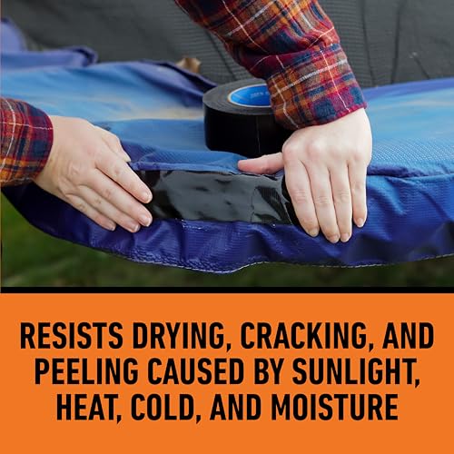 Gorilla All Weather Duct Tape, Black, 1.88" x 25 yd (Pack of 1) - UV and Temperature Resistant Waterproof Tape for Outdoor Repairs