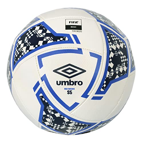 Umbro Neo Swerve Soccer Ball, Size 4, Yellow/Blue/Red