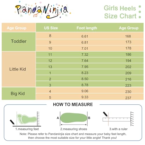 PANDANINJIA Girls Dress Shoes Little Big Kid Rainestone Bow Glitter Girls Heels Wedding Party School PNERIN Toddler Princess Shoes (Red Glitter, 4 M US Big Kid)