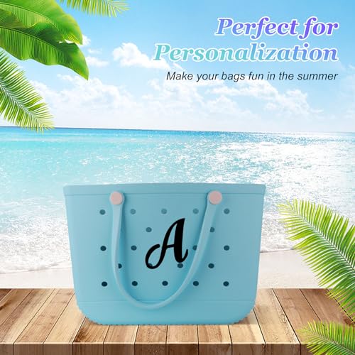 ZEOXUER Bogg Bag Letter Charm, White-N Rubber Alphabet Charms for Bogg Bag Decor, Personalized Handbag DIY Accessory