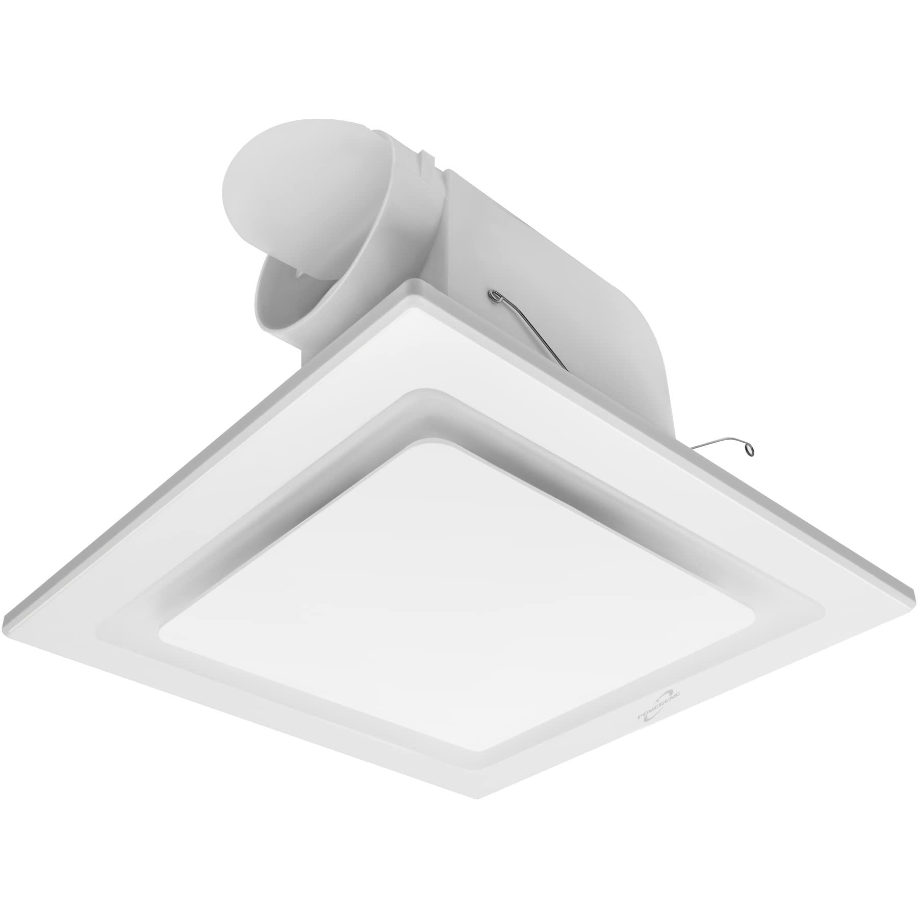 POWERENG Bathroom Fan Ceiling Mount Exhaust Ventilation,141 CFM 0.7 Sones,4 Inches Duct,White,Very Quiet Ventilation and Exhaust Fan