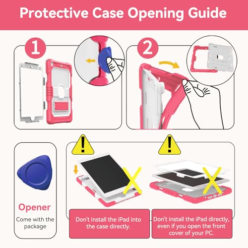 Case for iPad 10th Generation 10.9 inch 2022, iPad Case 10th Generation with Pencil Holder/Built-in Stand, Shockproof Rugged Protective Cover for iPad 10th Gen Case (Yellow)