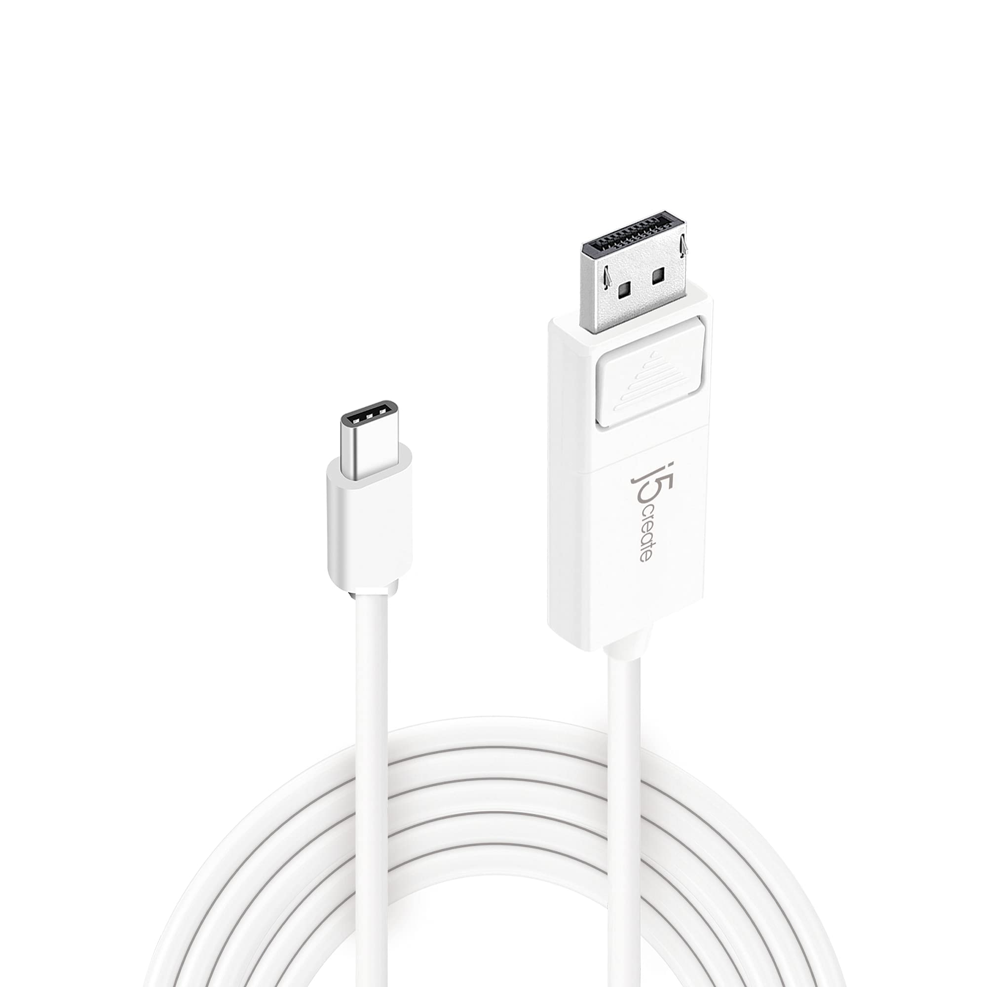 j5create USB-C to DisplayPort Cable - 4K@144Hz, 3.9ft, Type C to DP Cable, Compatible with iPhone 15 Pro/Max, MacBook Pro/Air, iPad Pro, XPS, Thunderbolt 4, USB 4 (JCA141)