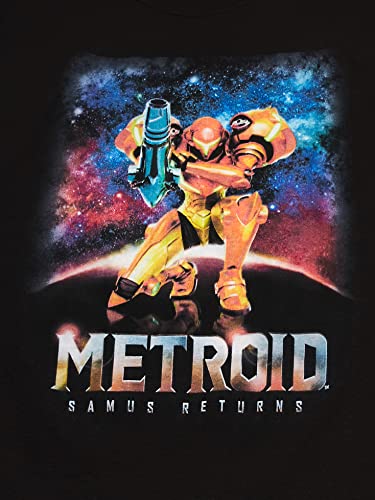 Nintendo Men's Traditional Metroid Cover T-Shirt, Small, Black