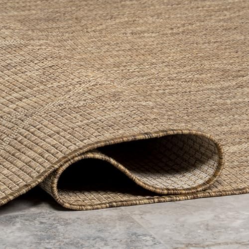 nuLOOM Sherilyn Geometric Indoor/Outdoor Area Rug, 9' 6" x 12', Beige