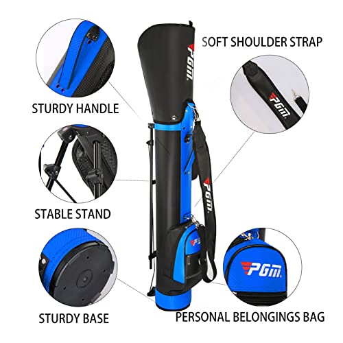 Golf Stand Bag for Men & Women,Easy to Carry & Durable Pitch Golf Bags Sunday Golf Bag Ideal for Golf Course & Travel,Lightweight and Waterproof Black (Black + Blue)