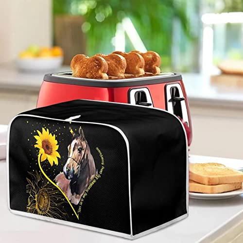 doginthehole Funny Toaster Cover 2 Slice, Colorful Dots Microwave Toaster Oven Cover for Kitchen Appliance Dust Cover Bread Toaster Oven Cloth Cover