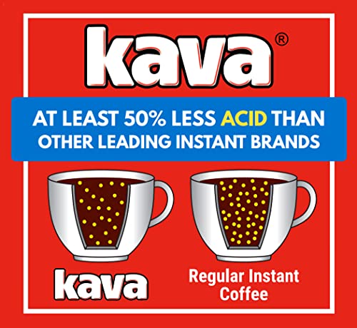 Kava Decaf Acid Reduced Instant Coffee, 4 Ounce Jar (Pack of 1)