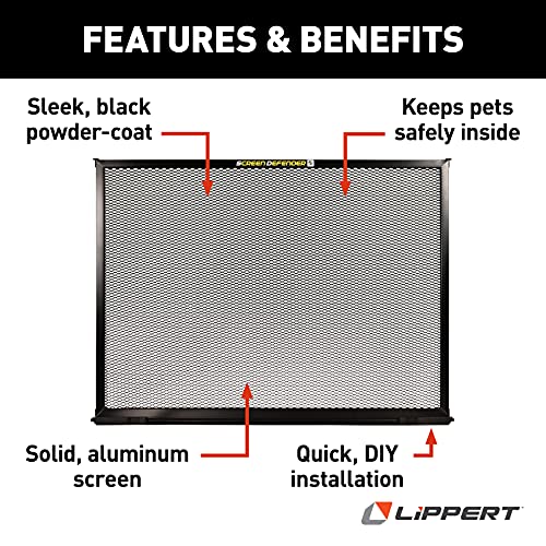 Lippert Components 859791 Screen Defender RV Entry Door Aluminum Screen Protector, 24-inch Door (20.5" Screen Kit)