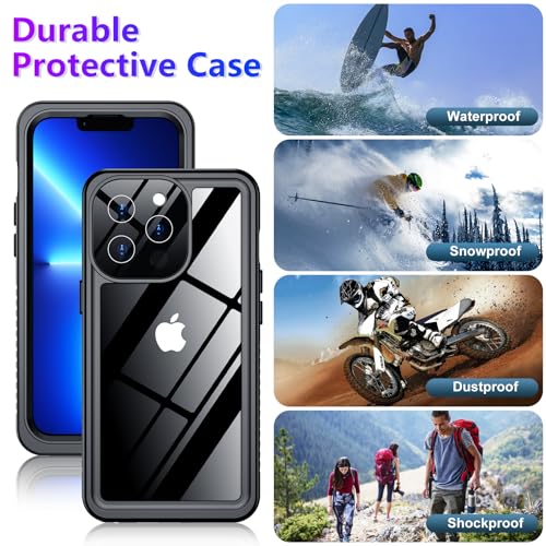 Red2Fire 2024 New for iPhone 13 Pro Case Waterproof,[Built-in Screen Protector & Camera Protector][Full Body Shockproof][IP68 Underwater][Dustproof][Dropproof] Phone Case for iPhone 13 Pro 6.1"