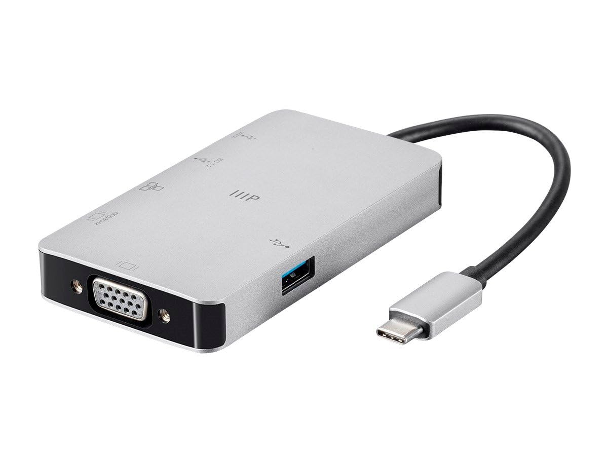 Monoprice USB-C to HDMI Adapter - Resolution up to 4k@60hz, Aluminum Alloy Shell, Gray - Consul Series