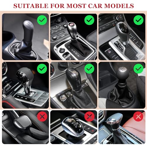 Yajeea Car Gear Shift Hoodie, Funny Mini Hoodie Car Decor, Winter Warm Universal Fit Shift Knob Cover, Automotive Interior Decoration Accessories Gift (Black)