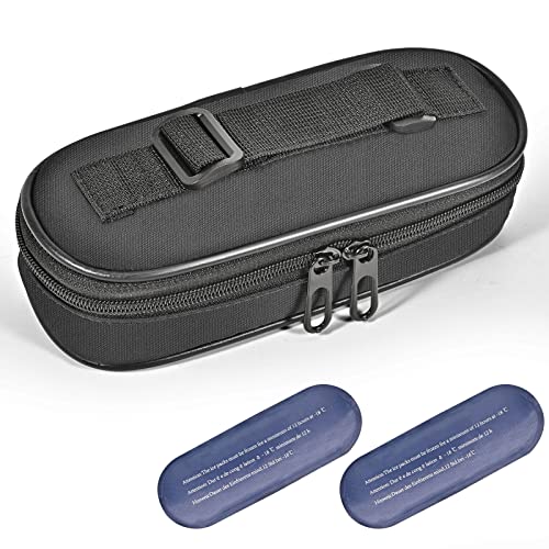 Olaismln Upgraded Insulin Cooler Travel Case, Diabetic Travel Bag for Insulin Pens, Needles and Diabetes Supplies, Small Insulated Medicine Carrying Case with TSA Approved Ice Pack