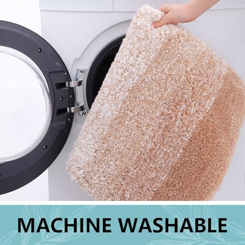 Arotive Microfiber Bathroom Rugs, Shaggy Soft and Absorbent Bath Rug, Non-Slip, Thick Plush Bathroom Mat, Machine Washable Dry Bath Mats for Bathroom, Tub and Shower, 30" x 20", Yellow