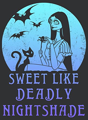 Disney Woman's Sweet Like Deadly Nightshade Tri-Blend Tank Top, Black Heather, Medium