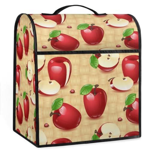 Kitchen Aid Mixer Cover Red Apples Stand Mixer Cover Compatible With 5-8 Quart Tilt Head Coffee Maker Dust Covers Durable Foldable Washable Kitchen Aid Mixer Accessories