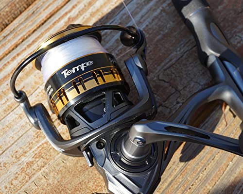 Tempo Sphera Spinning Reel, Lightweight Fishing Reels with 9+1 BB and Max Drag up 38.6 LBs Carbon Fiber Washer, Smooth Fishing Reel with 5.2:1/6.2:1 High Speed Gear Ratio