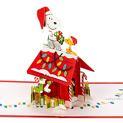 Hallmark Paper Wonder Peanuts Displayable Pop Up Christmas Card with Light and Sound (Charlie Brown Christmas Tree, Plays Christmastime is Here)