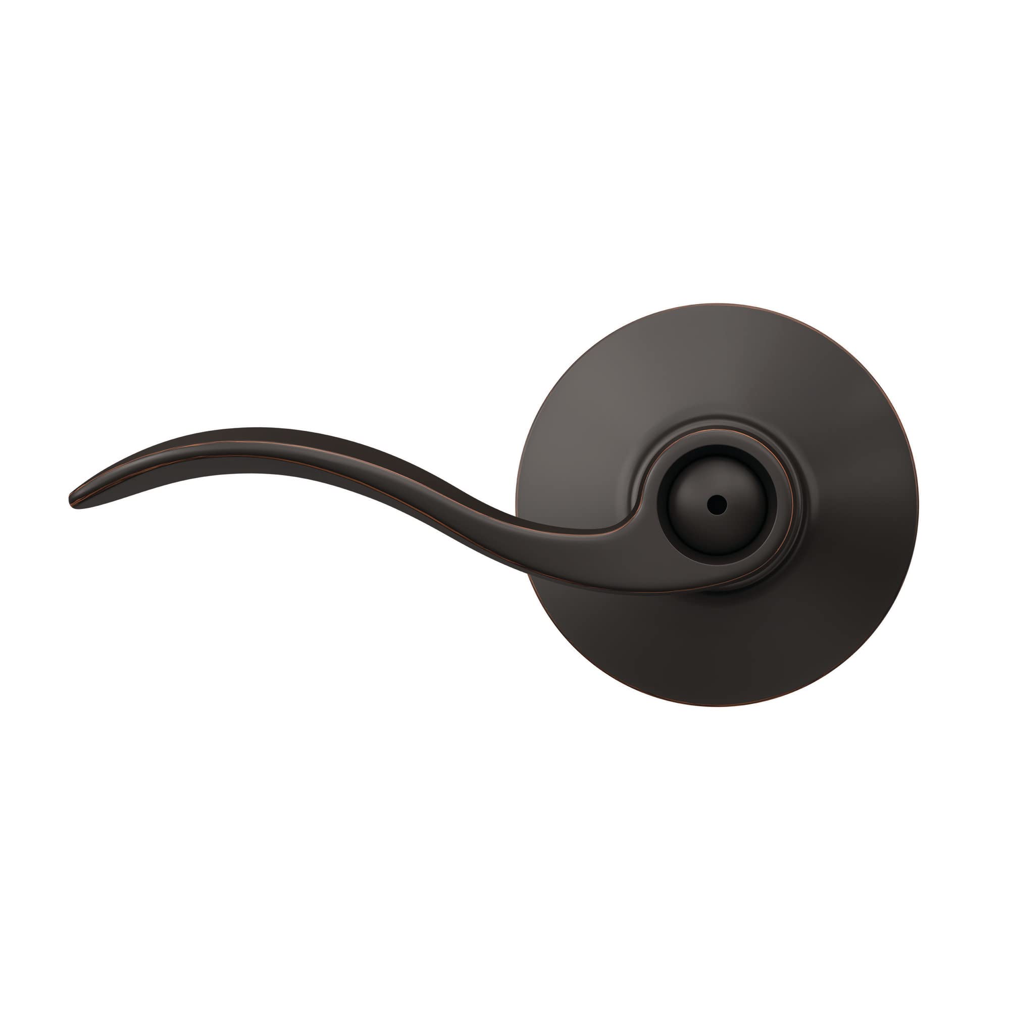 Schlage F40 ACC 716 Accent Door Lever, Bed & Bath Privacy Lock, Aged Bronze